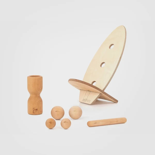 rollholz Balance Board Set groß