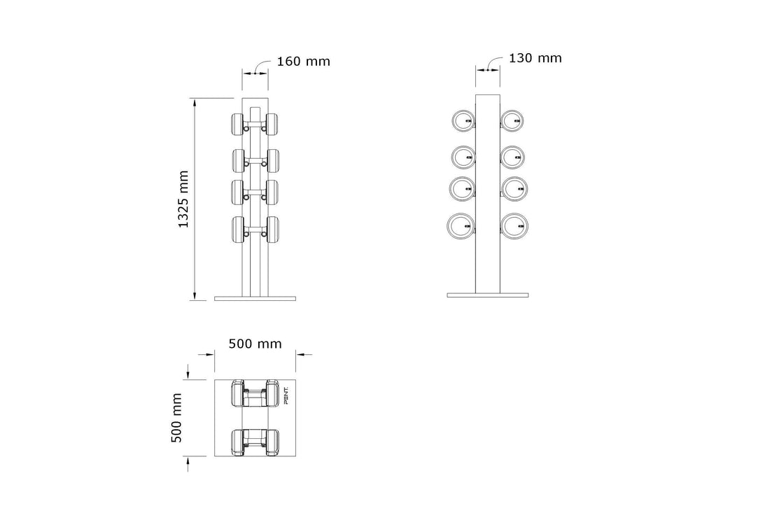 PENT. COLMIA POWER mit vertikalem Ständer