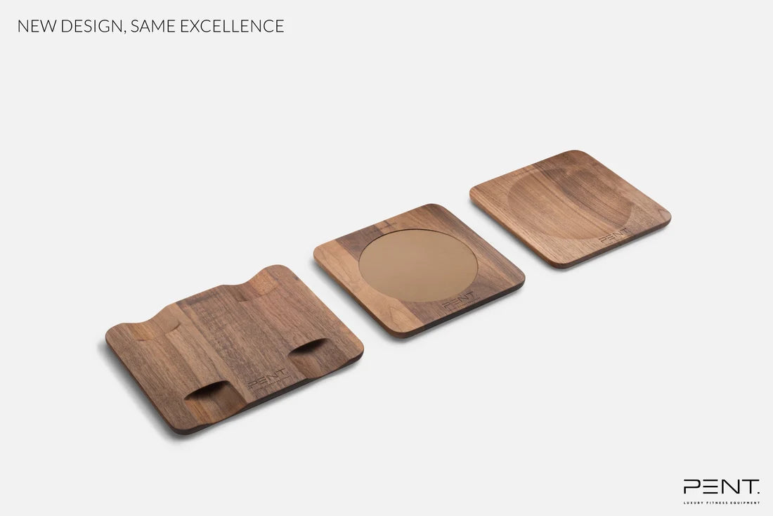 PENT. COLMIA Kurzhantelpaar mit Holzständer