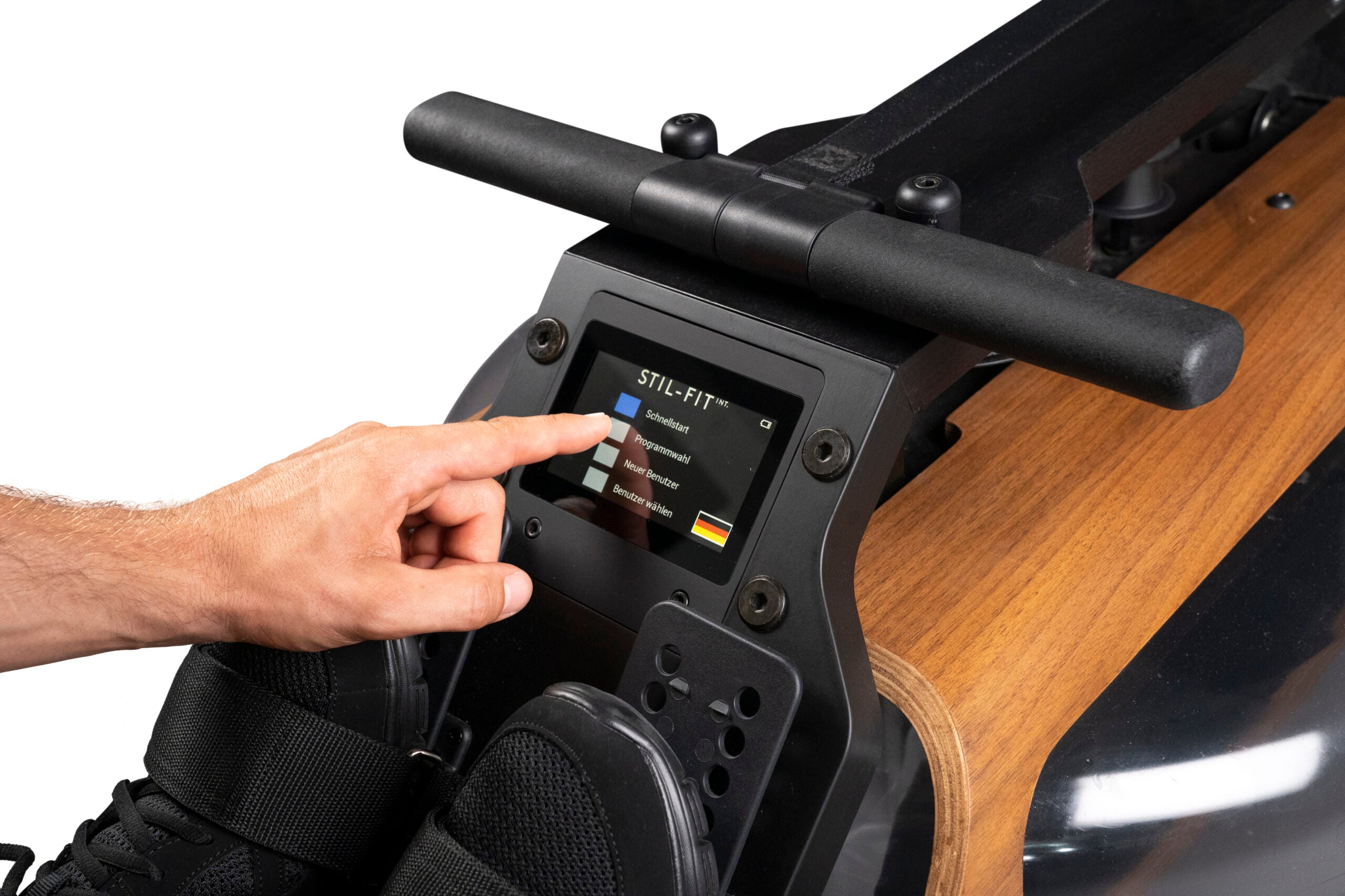 Stil-Fit Rudergerät FLOW ONE – Detail Transportrollen