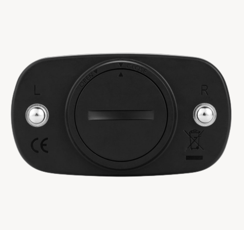 Augletics Bluetooth Pulsgurt – Rückseite des Sensors mit Kontaktflächen