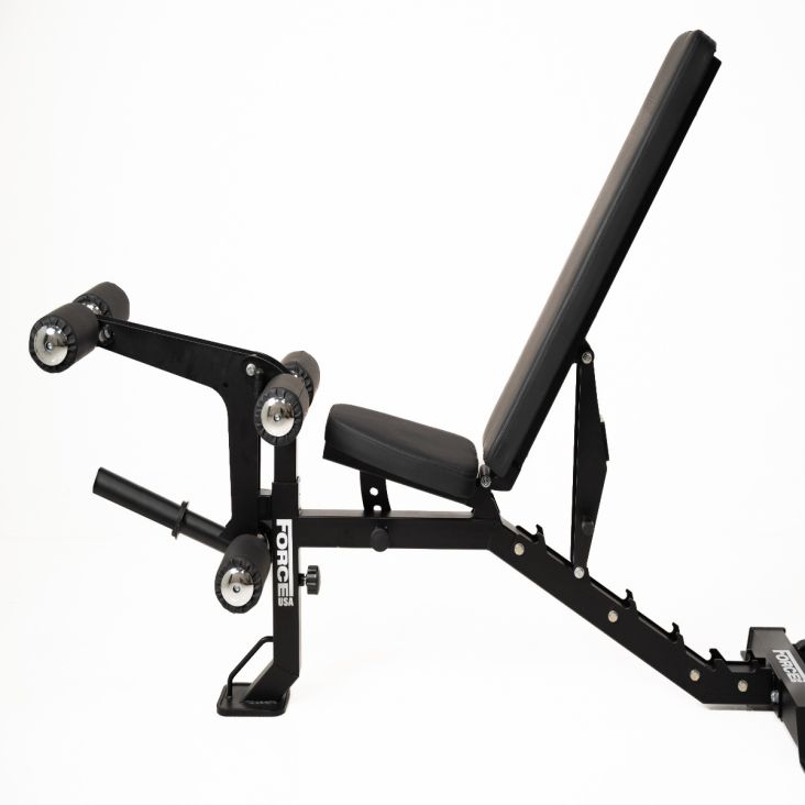 ForceUSA MyBench Verstellbare Hantelbank mit Bizeps- und Beintrainer V2