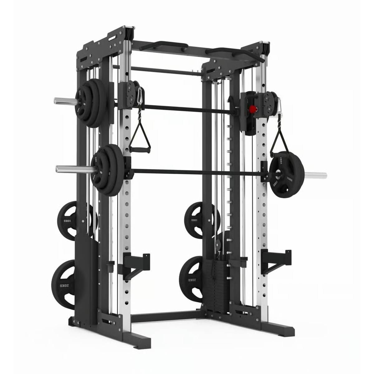 Titanium Strength Kabelzugstation Dual Pulley, Smith Machine mit Rack FT3
