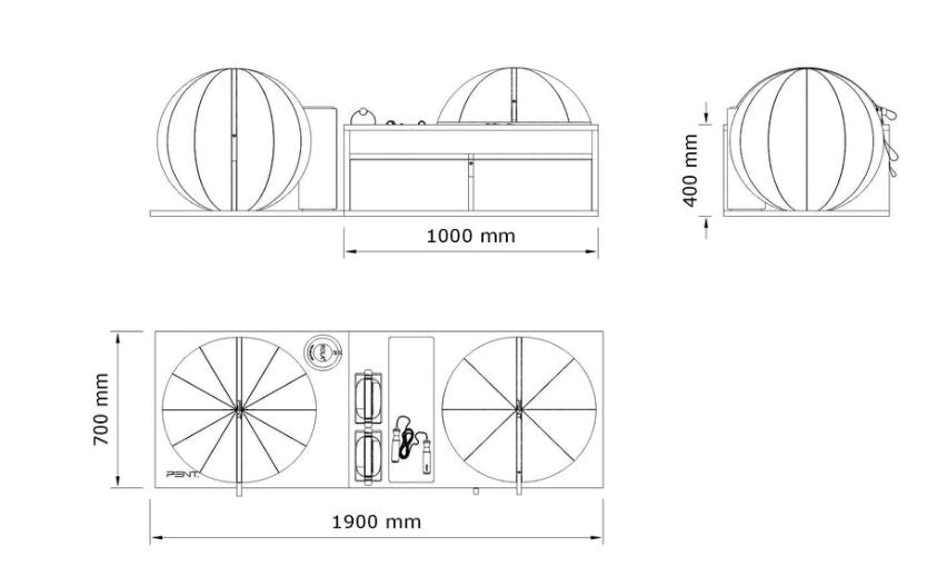 PENT. RACKA Set mit Fitnessgeräten