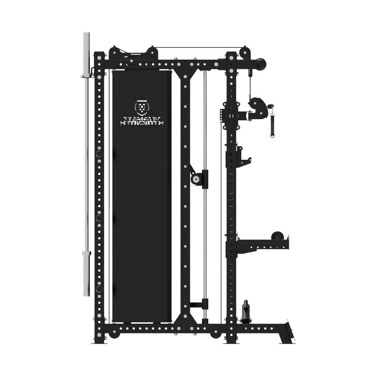 Titanium Strength Smith Maschine mit Doppelkabelzug und Rack B500 Pro