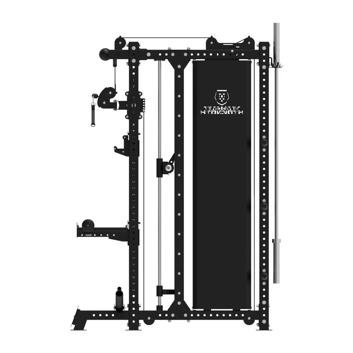 Titanium Strength Smith Maschine mit Doppelkabelzug und Rack B500 Pro