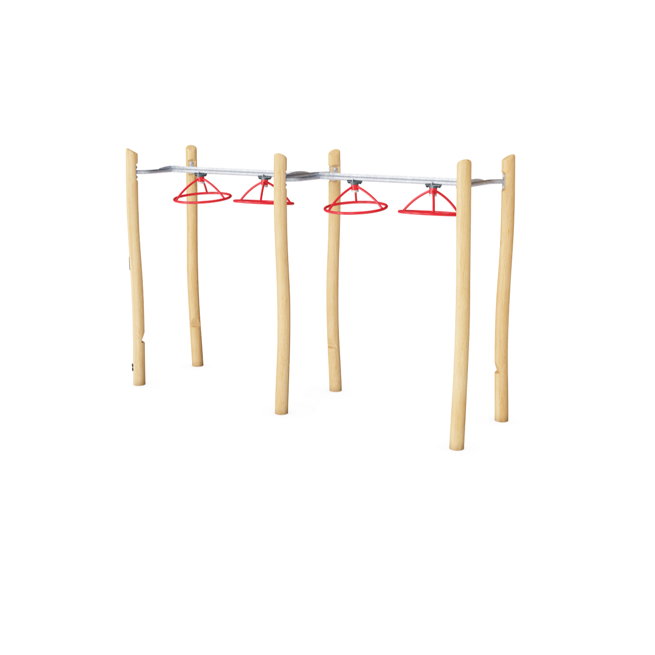 Kompan Outdoor Hindernisparcours Robinia Doppel-Turbo Hangelstrecke