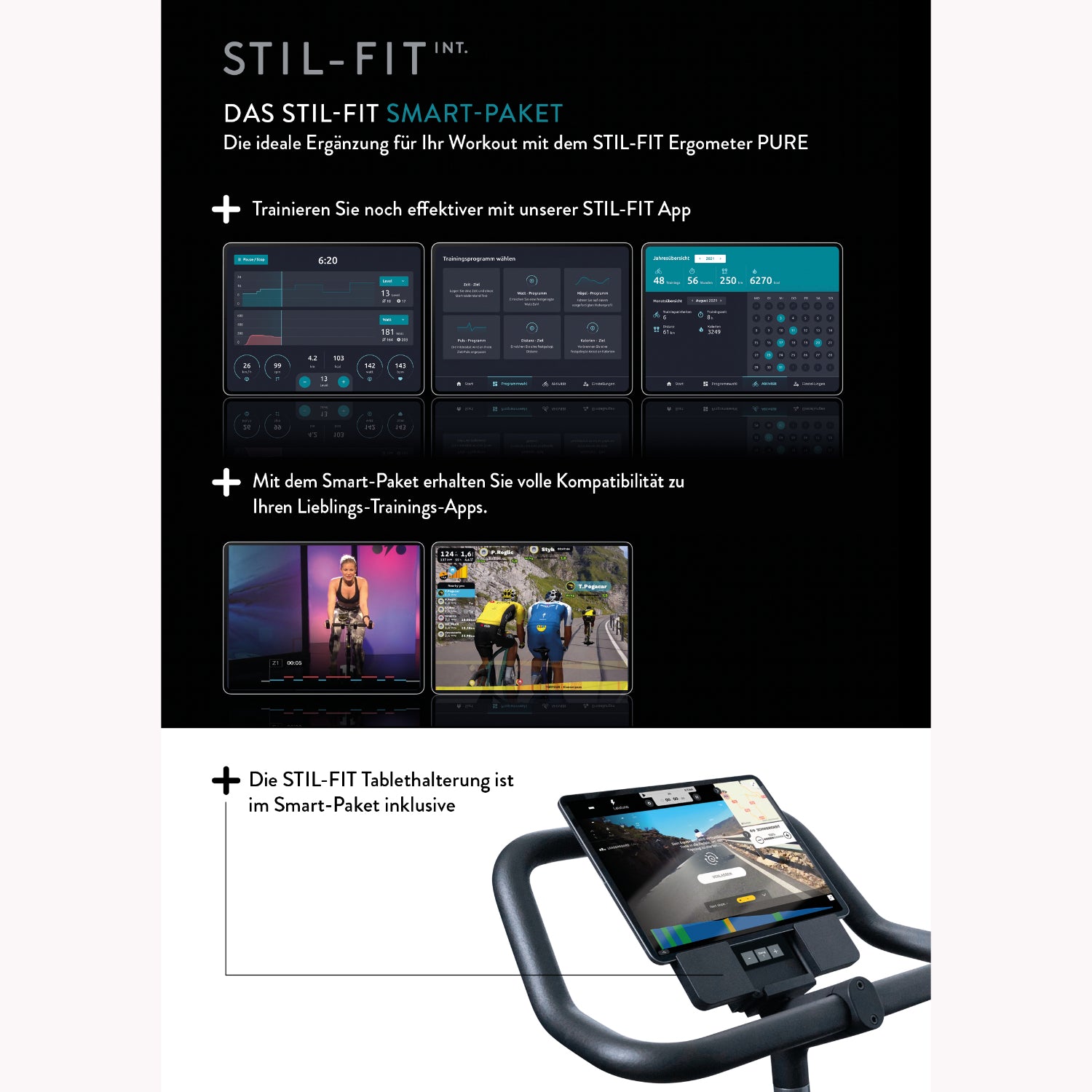 Stil-Fit Smart-Paket – Detail Tablethalter-Aufnahme