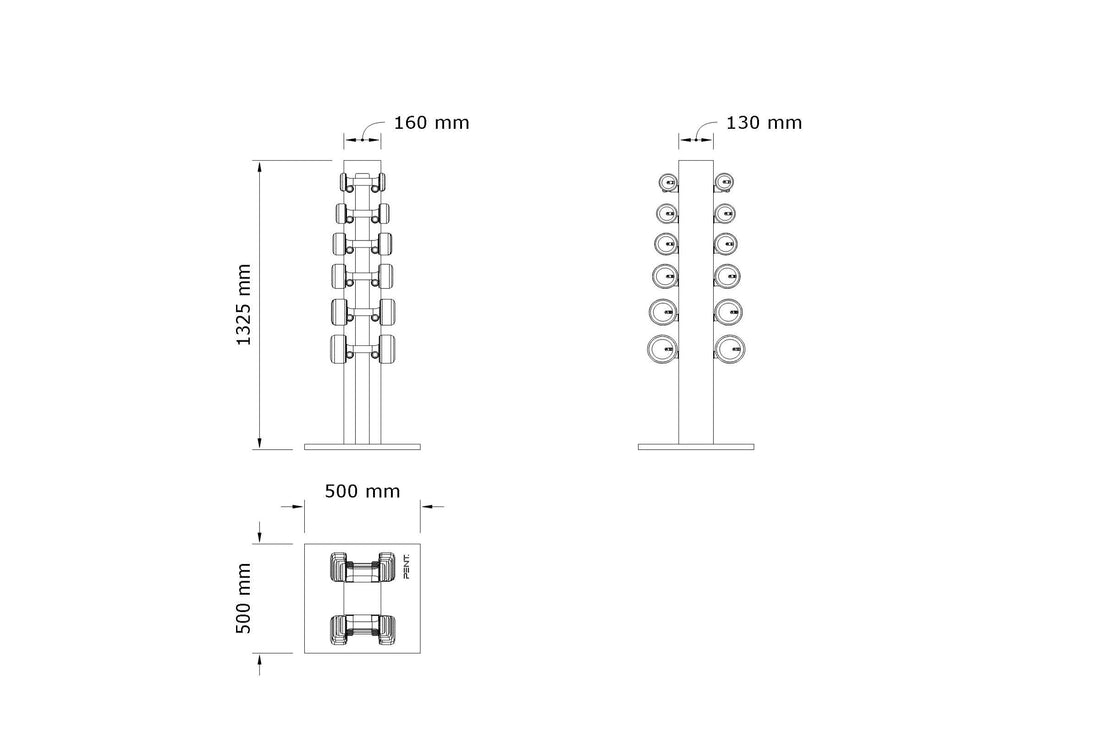 PENT. COLMIA LIGHT mit vertikalem Ständer