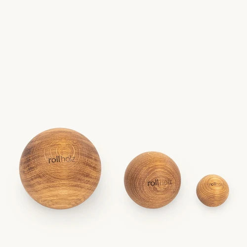 rollholz Faszienball 3er Set aus Holz