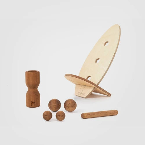 rollholz Balance Board Set groß