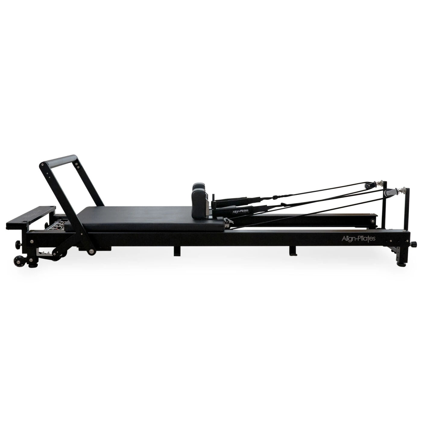 Align Pilates C8-Pro Reformer – Seitenansicht mit Federsystem