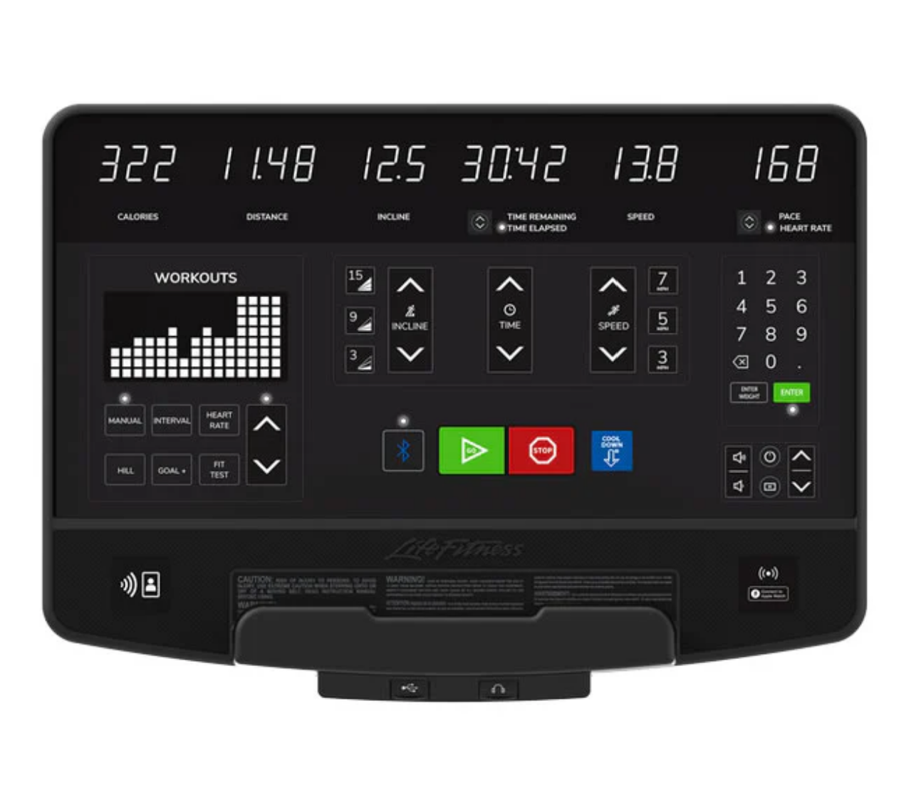 Life Fitness Laufband Club Series+