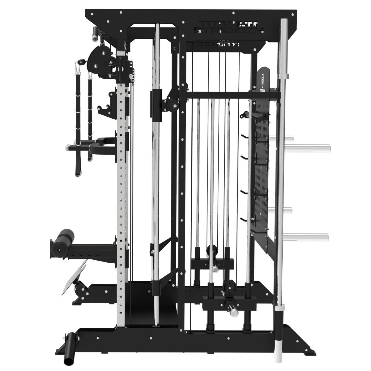 Titanium Strength Smith Maschine, Multipower, Dual Pulley mit Rack B100 V4