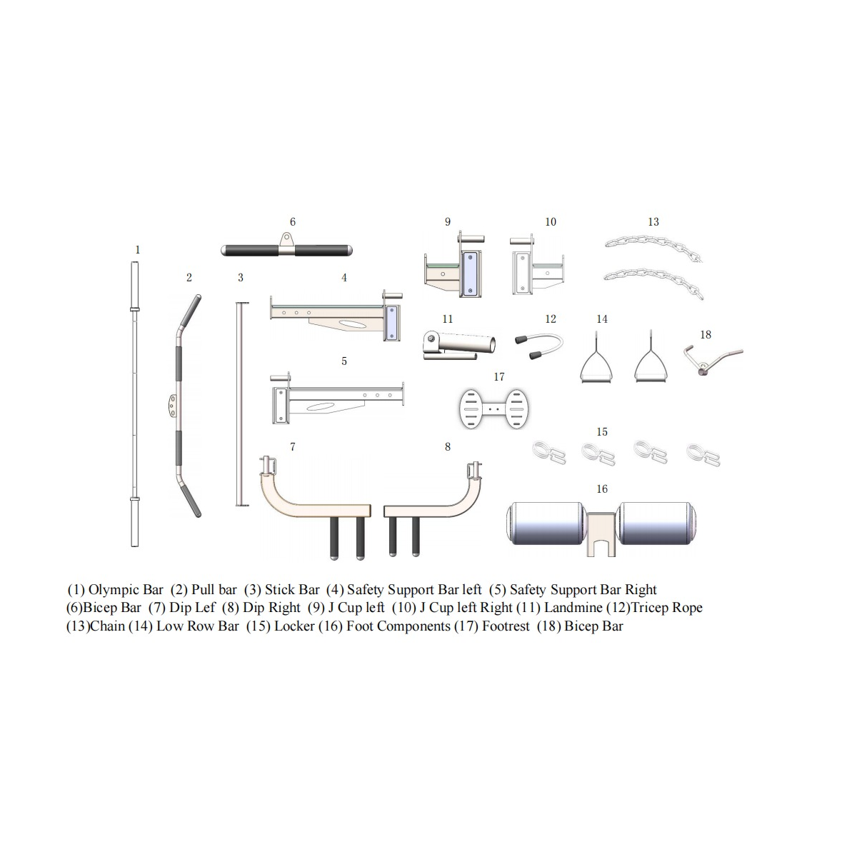 Titanium Strength Multipower - Smith Machine mit Doppelseilzug und Rack B100 V2