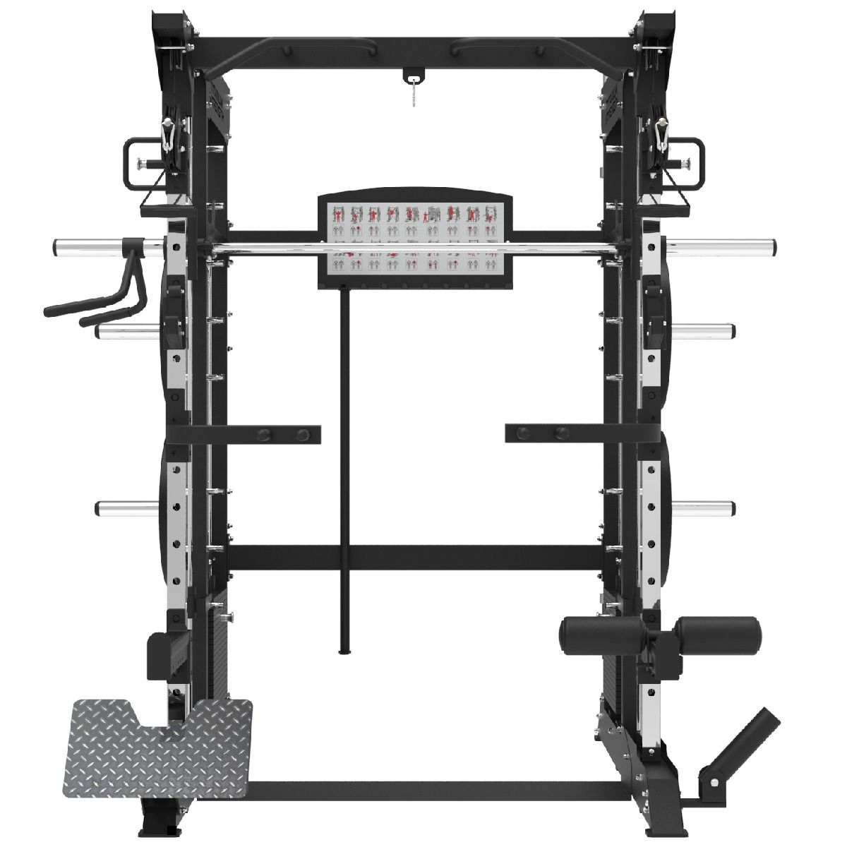Titanium Stregth Multipower - Smith Machine mit Doppelseilzug und Rack 200kg B200 V3