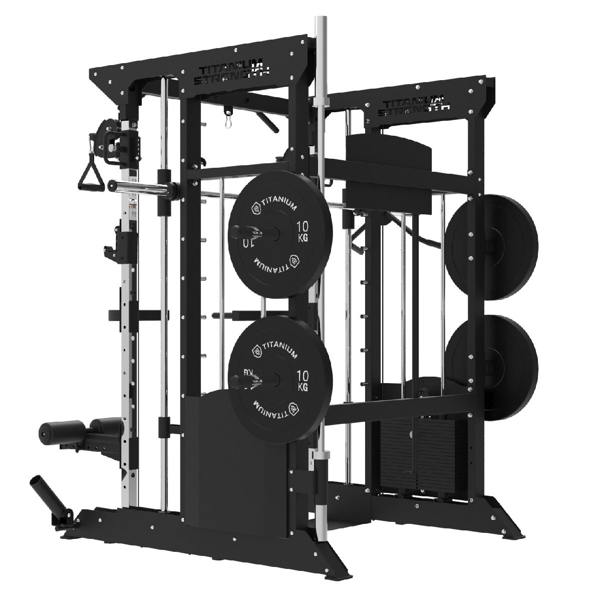 Titanium Stregth Multipower - Smith Machine mit Doppelseilzug und Rack 200kg B200 V3