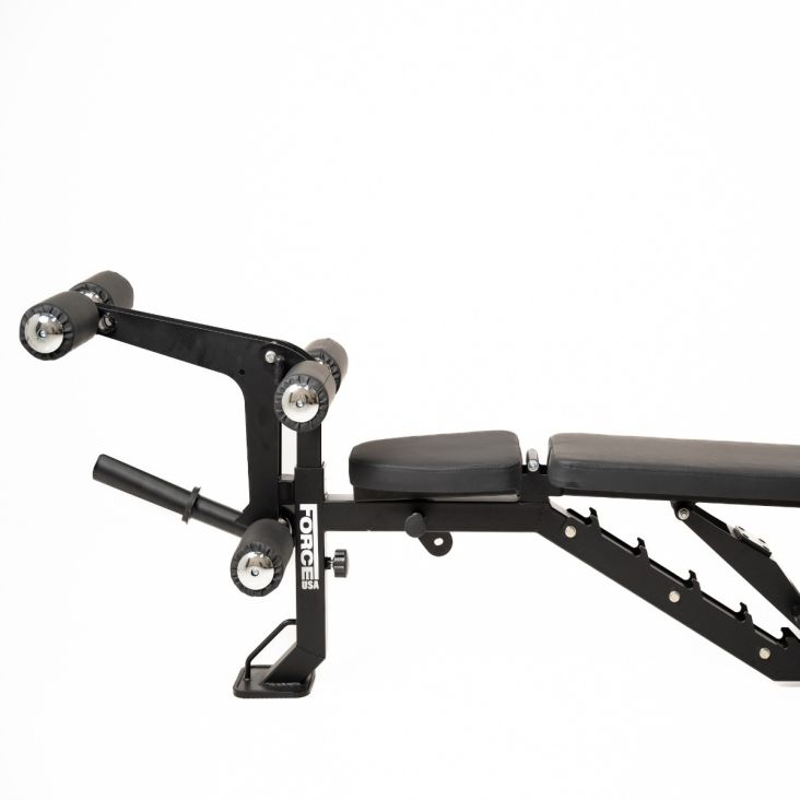ForceUSA MyBench Verstellbare Hantelbank mit Bizeps- und Beintrainer V2