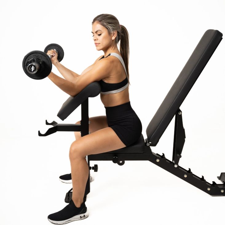 ForceUSA MyBench Verstellbare Hantelbank mit Bizeps- und Beintrainer V2