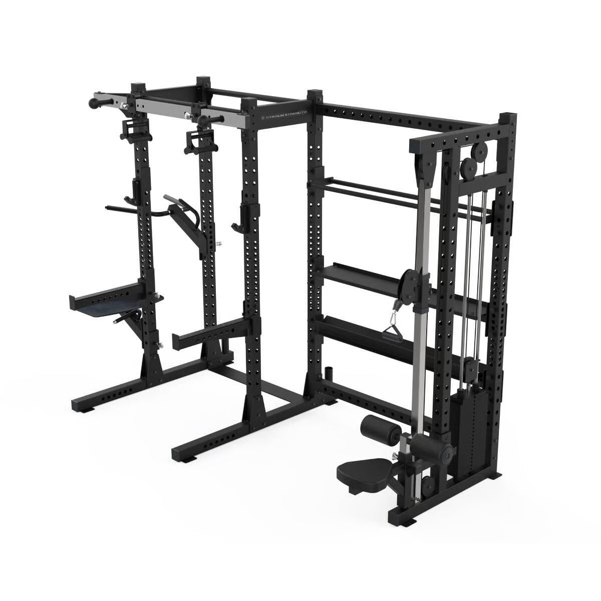 Titanium Strength Elite Series Half Rack mit Seilzug und Regale E70