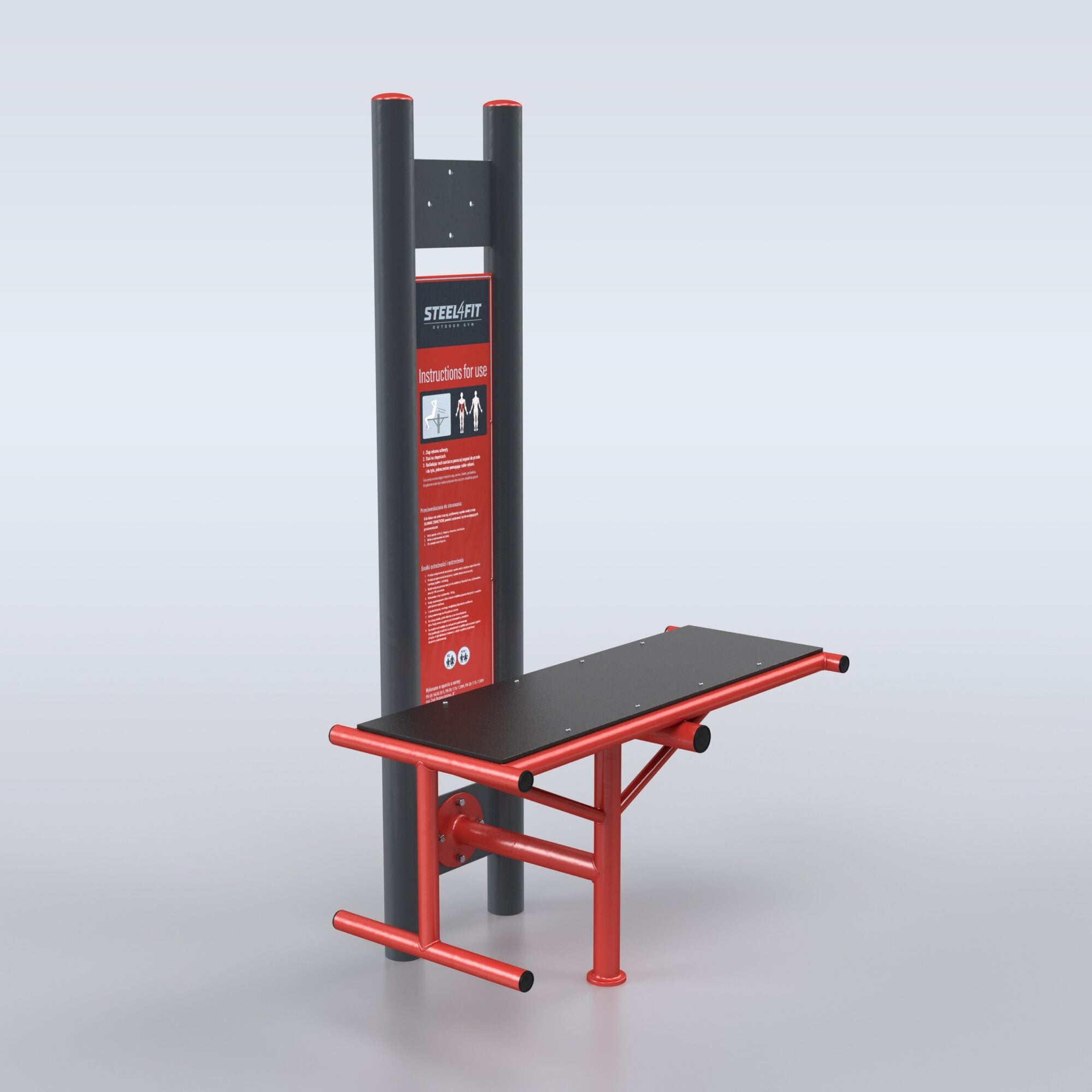 TRAINER Outdoor "3 Outdoor Gym Stations" Bench