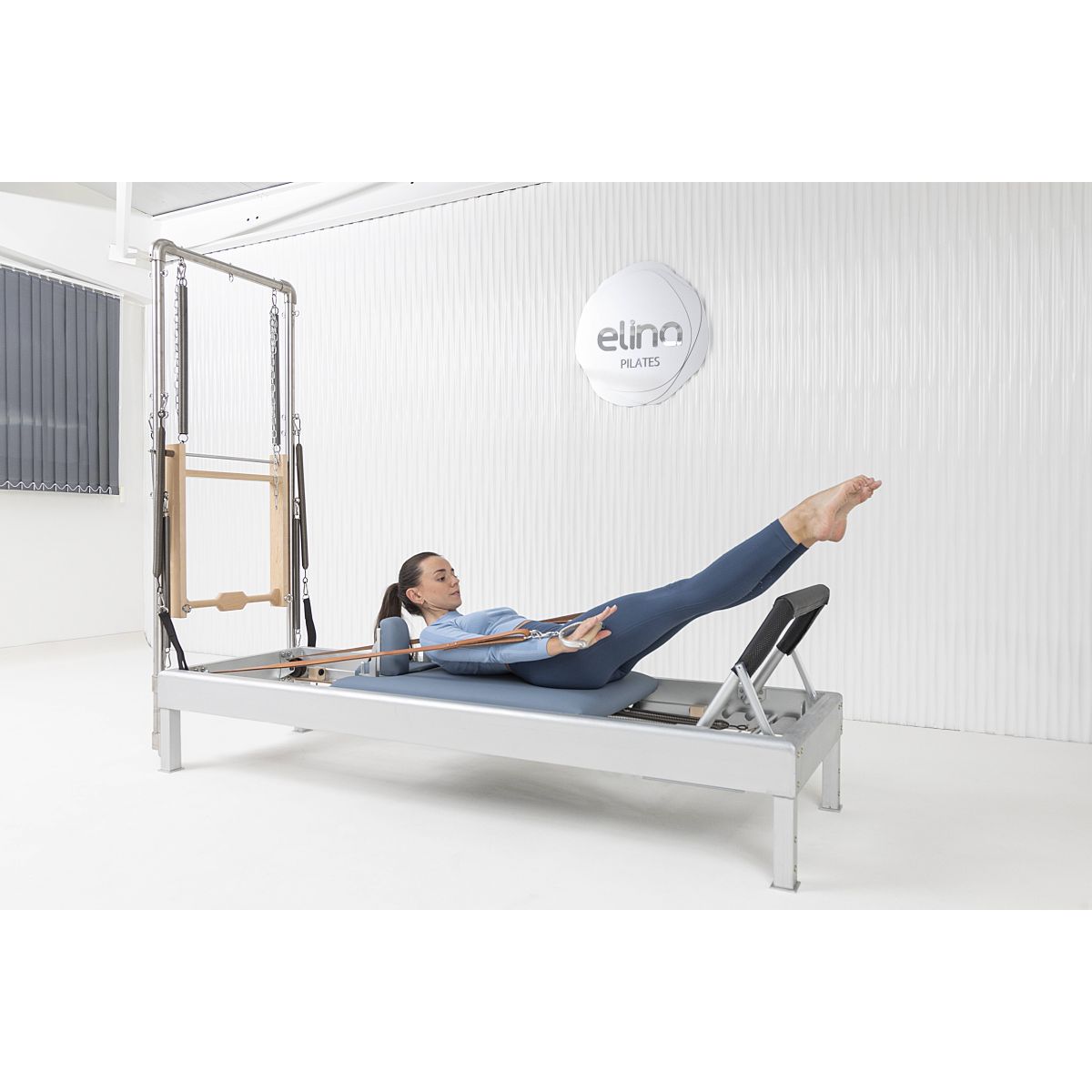 Elina Pilates Classic Aluminium 86" Reformer mit Half Cadillac – Ansicht 7 — Pilates Reformer | Elina Pilates