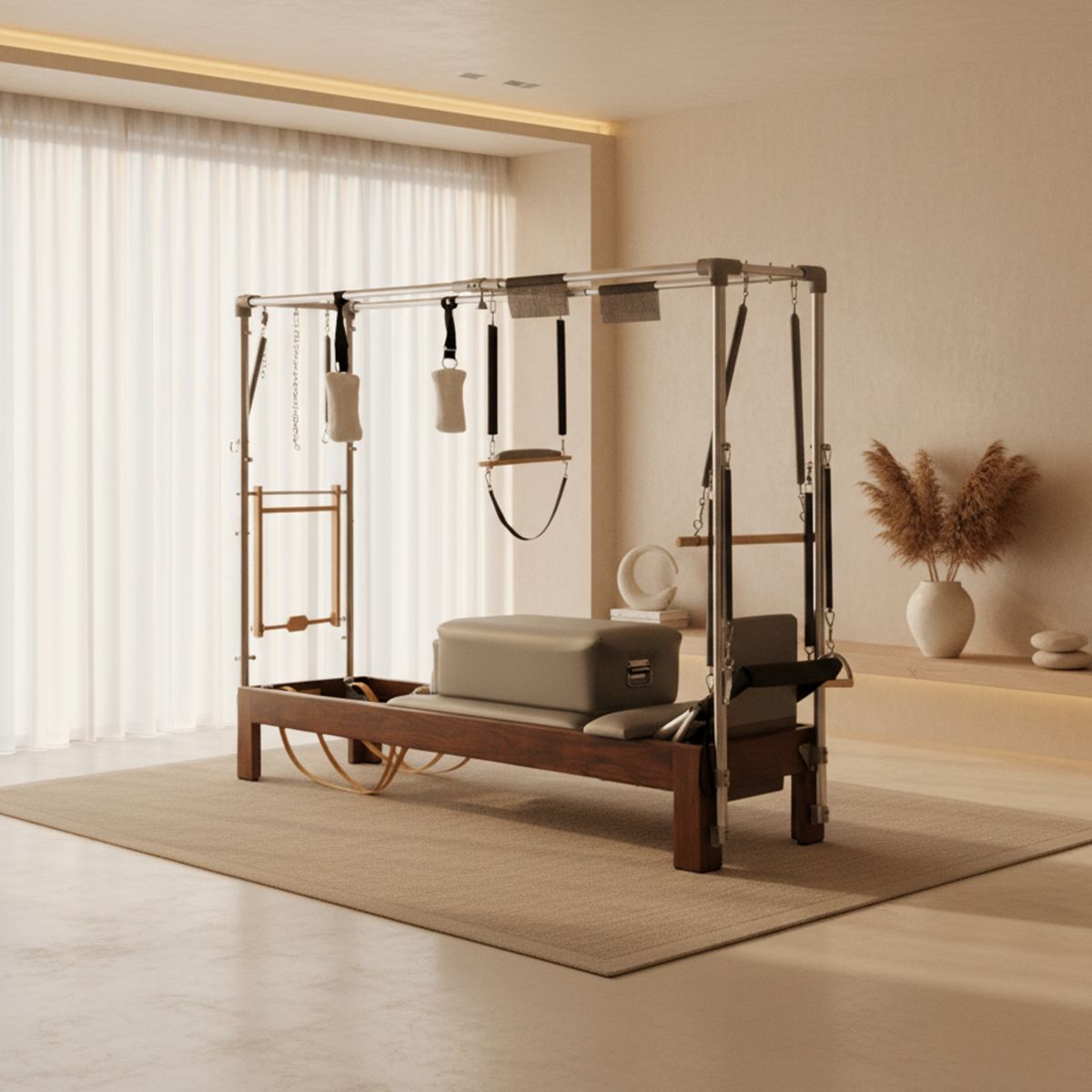 Elina Pilates Klassischer Reformer Cadillac Walnussholz