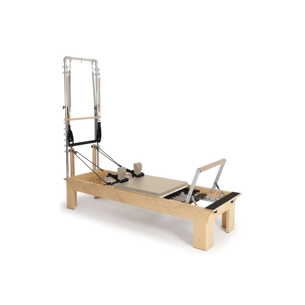 Elina Pilates Holz Physio Reformer mit Half Cadillac