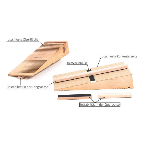 rollholz Wadendehner & Balancekeil Set