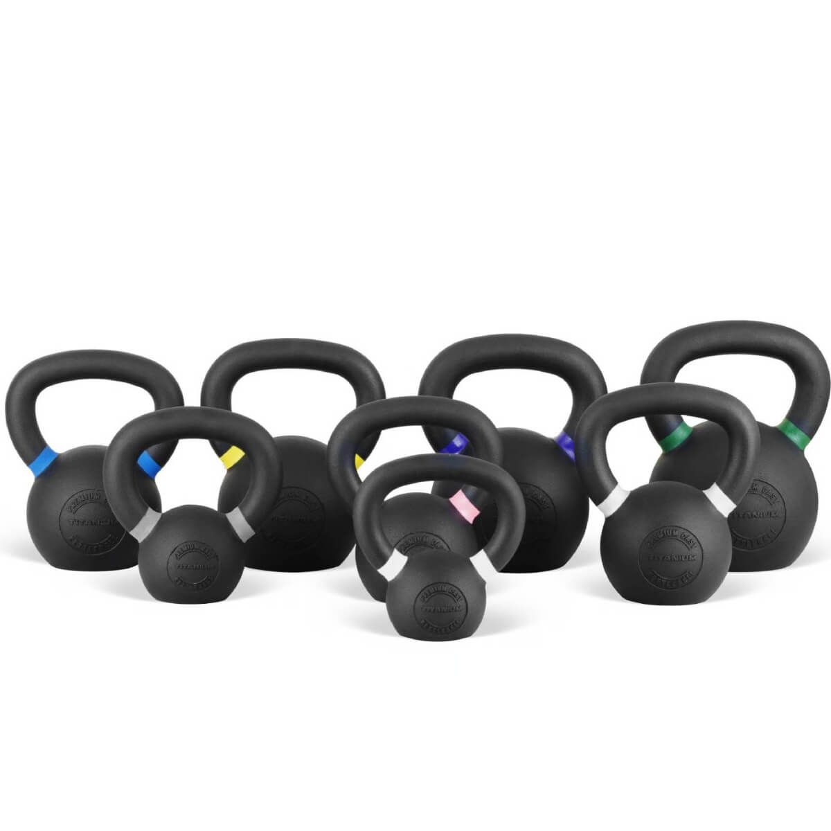 Titanium Strength Kettlebell-Set 4-24 kg + Rack SK24