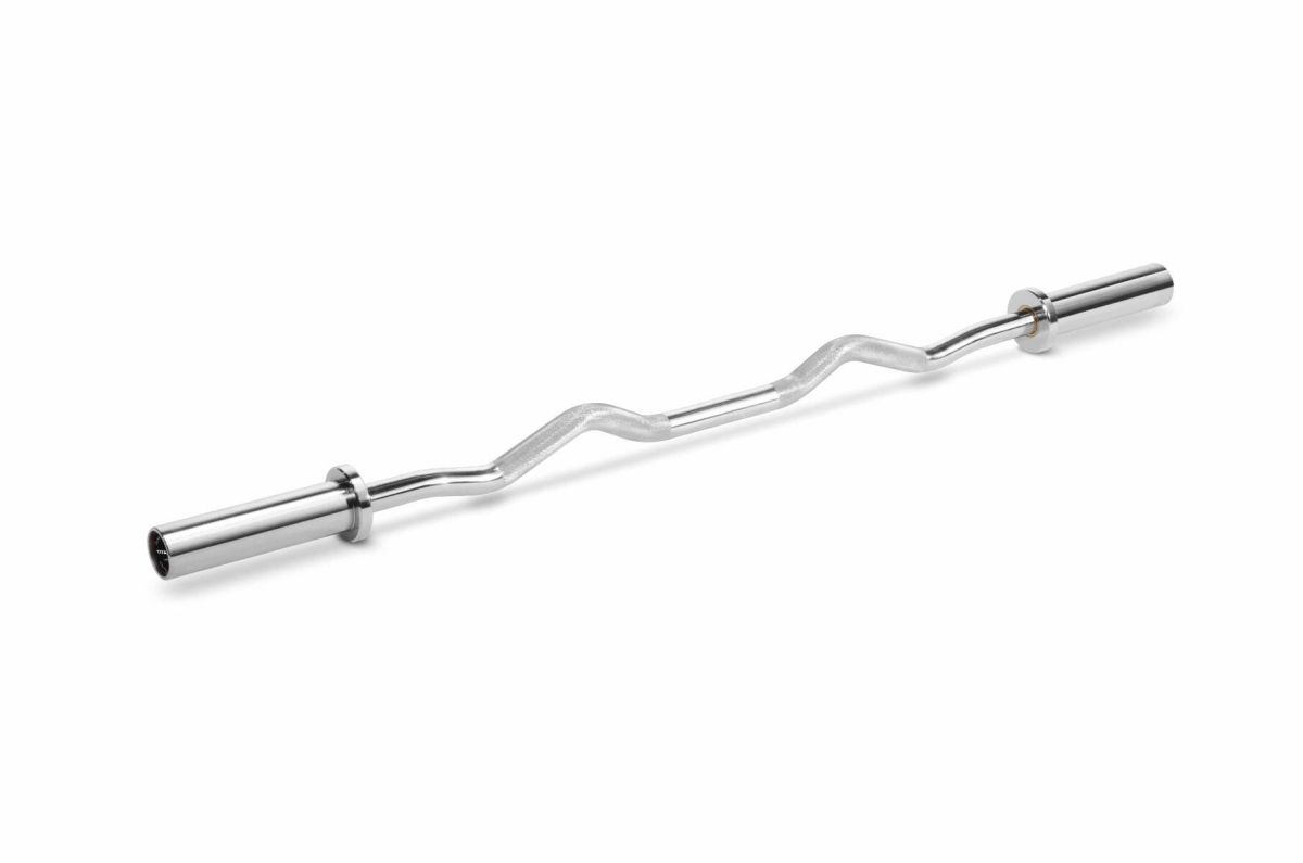 Titanium Strength Olympic EZ Curl Bar mit Collars BOZ20