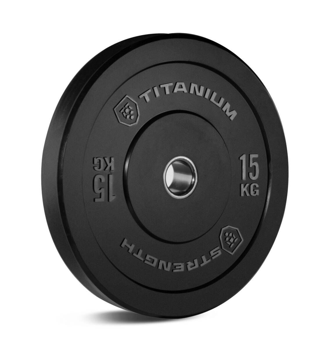 Titanium Strength Olympische Bumper Plate Schwarz
