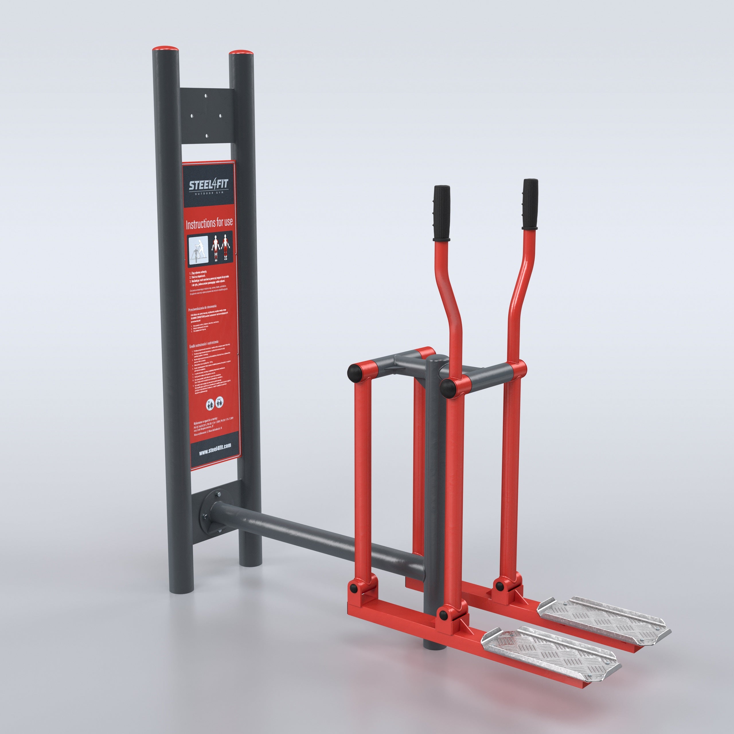 TRAINER Outdoor "3 Outdoor Gym Stations" Walking Machine/Ski