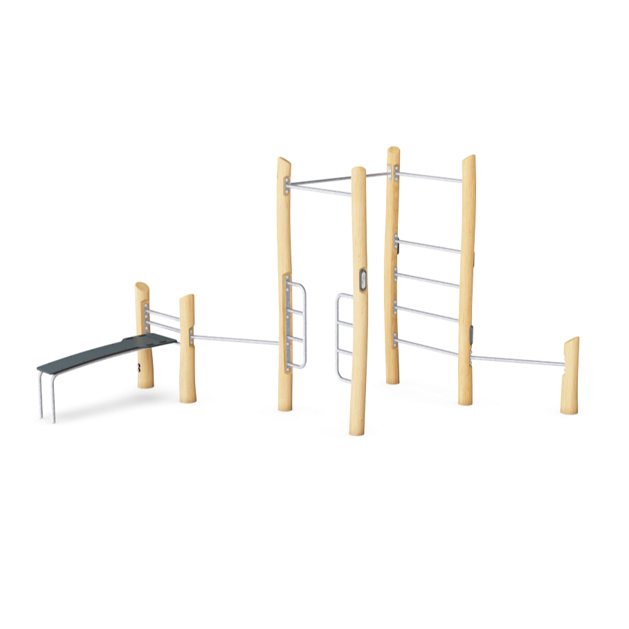 Kompan Outdoor Street Workout Robinia Combi 2