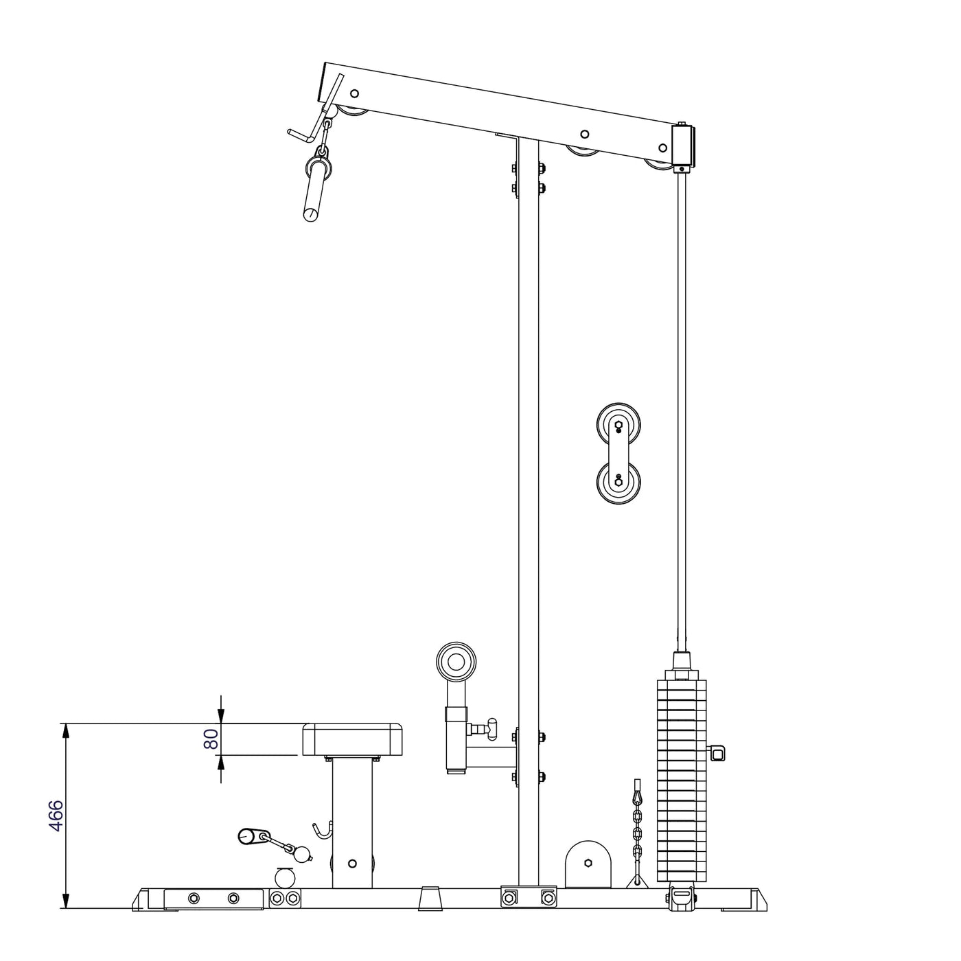 Bodysolid Pro Lat Maschine (inkl. 95kg) GLM84